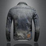 Dennis - Men's Retro Washed Denim Jacket with Vintage Finish
