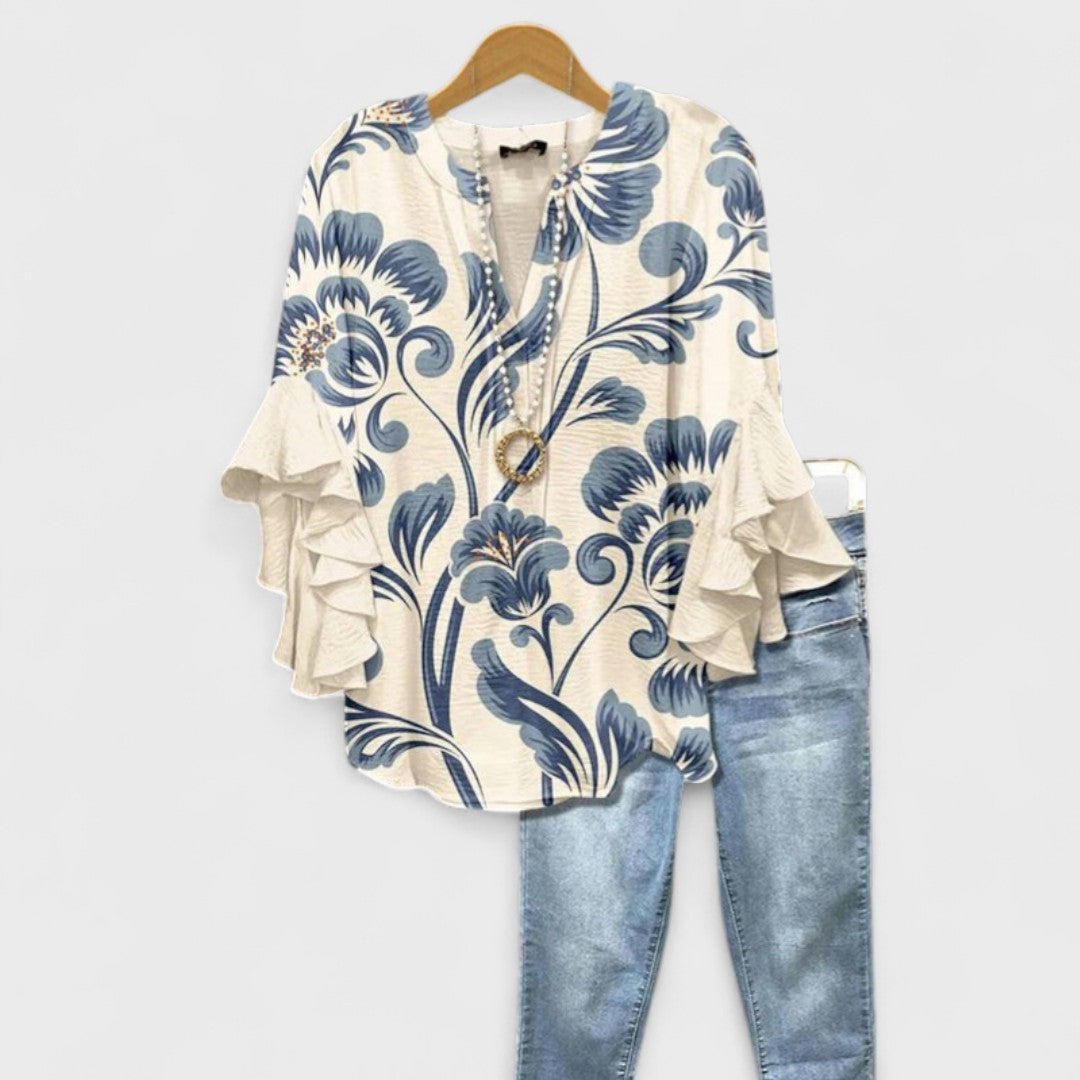 Dervla - Women's Lightweight Crease-Resistant Blouse - White