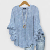 Dervla - Women's Lightweight Crease-Resistant Blouse - Blue