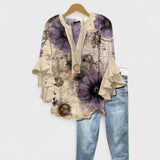 Dervla - Women's Lightweight Crease-Resistant Blouse - Beige