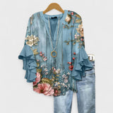 Blue Floral Print