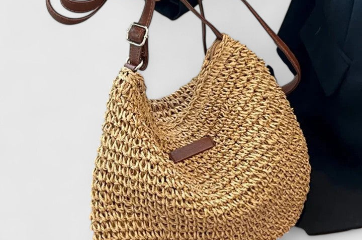 Kathy | Women's Woven Straw Summer Shoulder Bag