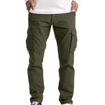 Donald - Men's Slim Fit Cargo Pants with Flat Pockets - Green