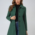Donna - Women's Single-Breasted Trench Coat with Button Front