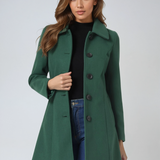 Donna - Women's Single-Breasted Trench Coat with Button Front