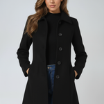 Donna - Women's Single-Breasted Trench Coat with Button Front