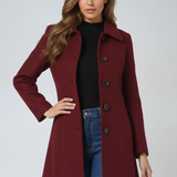 Donna - Women's Single-Breasted Trench Coat with Button Front