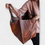 Dorte - Women's Oversized Leather Weekender Bag