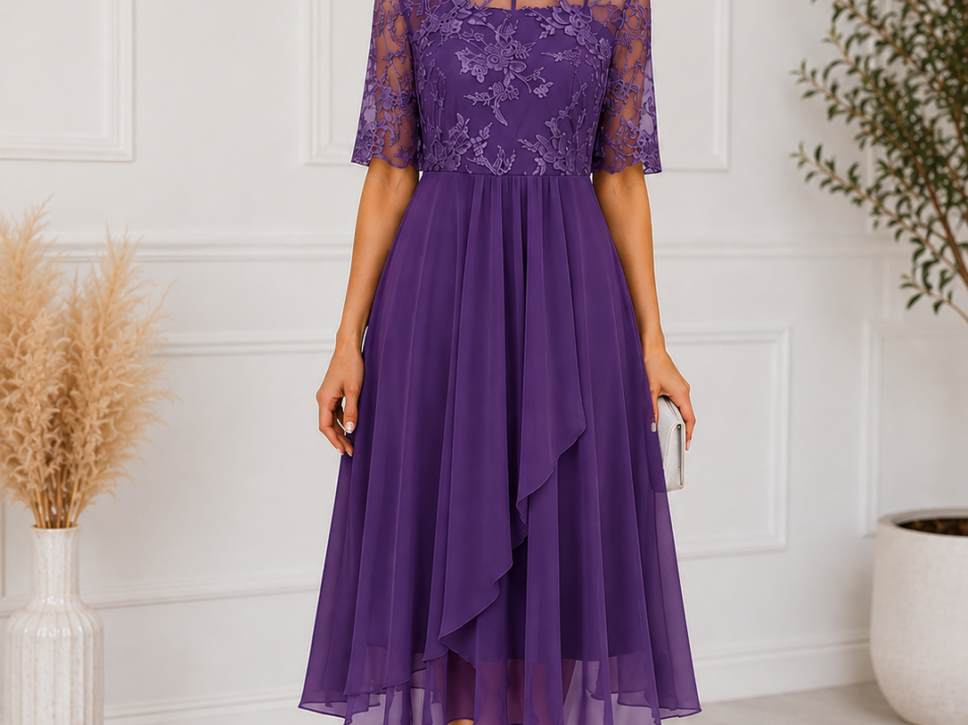 Women's Lace Midi Dress