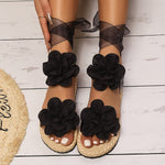 Floral Bow Ankle-Strap Sandals detail
