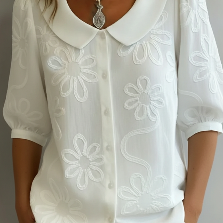 Women's Floral Print Blouse | Lightweight Feminine Blouse