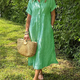 Flowy Maxi Dress - Green