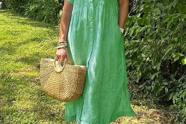 Flowy Maxi Dress - Green