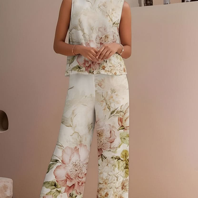 Women's Floral Two-Piece Set | Coordinated Casual Matching Set