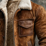 Edward - Men's Sherpa Lined Jacket with Full Zip