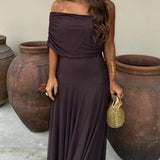 Eirlys - Women's Mesh Overlay Maxi Wedding Guest Dress