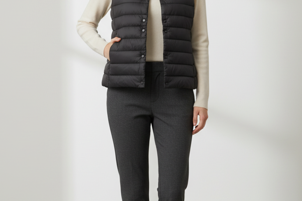 Eithne - Women's Ultra-Light Packable Down Vest - Black