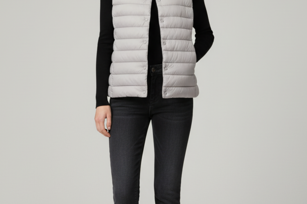Eithne - Women's Ultra-Light Packable Down Vest - Gray