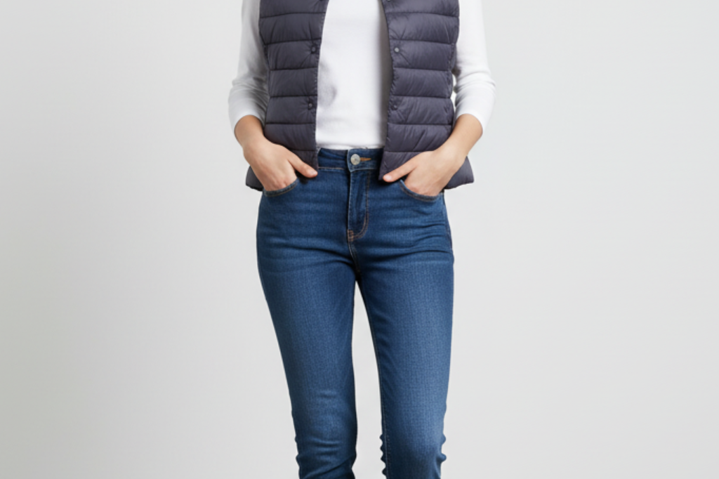 Eithne - Women's Ultra-Light Packable Down Vest - Navy