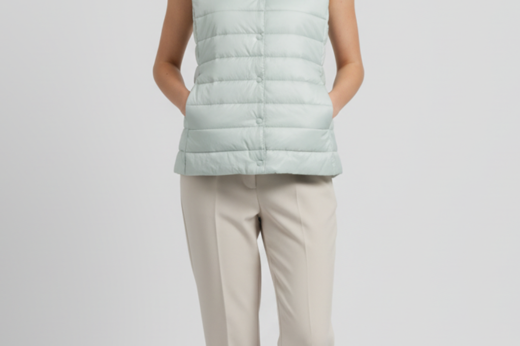 Eithne - Women's Ultra-Light Packable Down Vest - Light Green