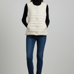 Eithne - Women's Ultra-Light Packable Down Vest - Apricot