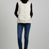 Eithne - Women's Ultra-Light Packable Down Vest - Apricot