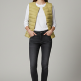 Eithne - Women's Ultra-Light Packable Down Vest - Lime