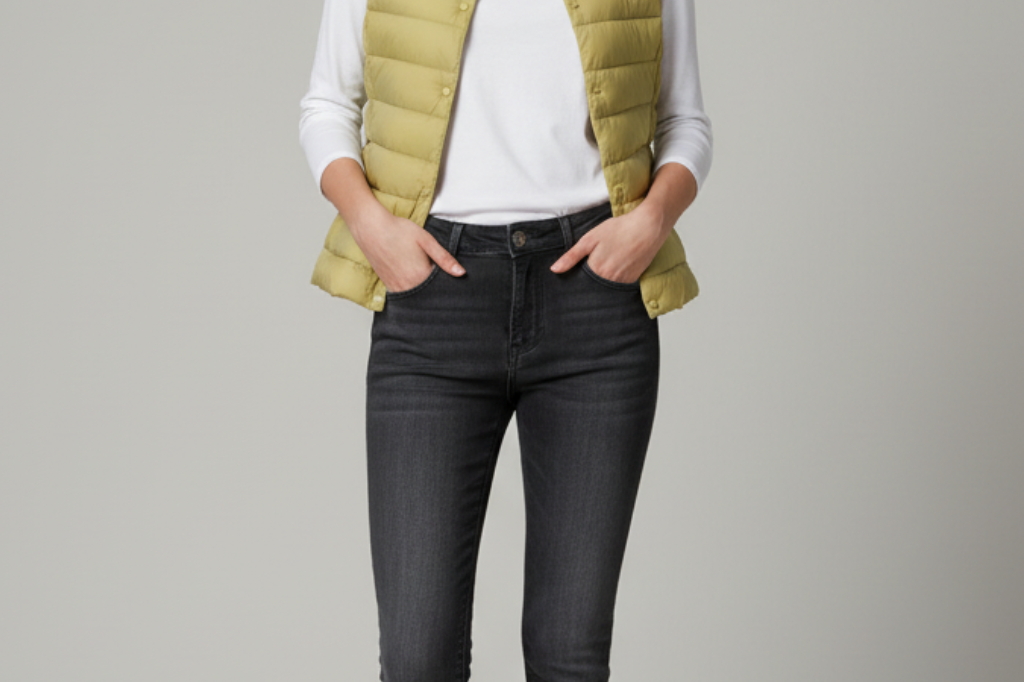 Eithne - Women's Ultra-Light Packable Down Vest - Lime