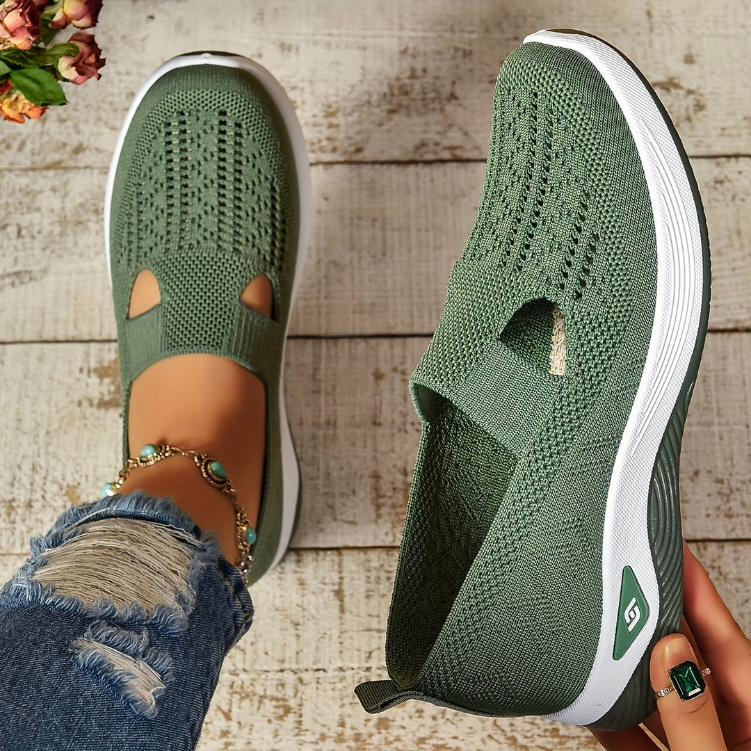 Elestren - Women's Slip-On Casual Sneakers with Supportive Sole