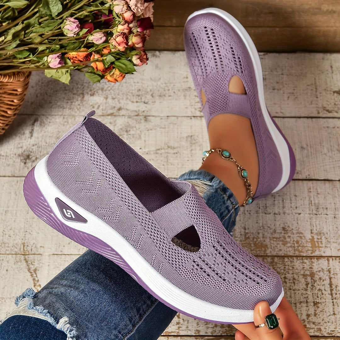 Elestren - Women's Slip-On Casual Sneakers with Supportive Sole