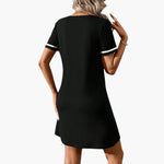 Elizabeth - Women's Flowing V-Neck Mini Dress