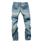 Elliot - Men's Ripped Slim Fit Jeans with Faded Wash