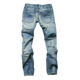 Elliot - Men's Ripped Slim Fit Jeans with Faded Wash