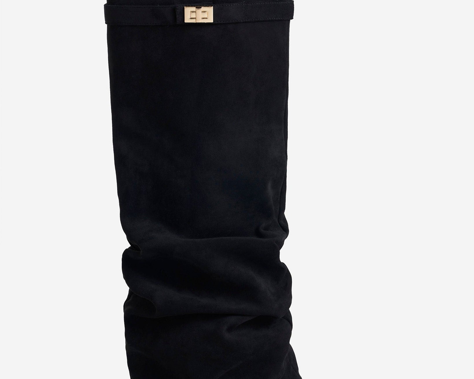 Noirenne Slouchy Fold Over Knee High Boots
