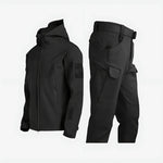 Orrin - Men's Waterproof Hooded Jacket and Cargo Trouser Set - Black