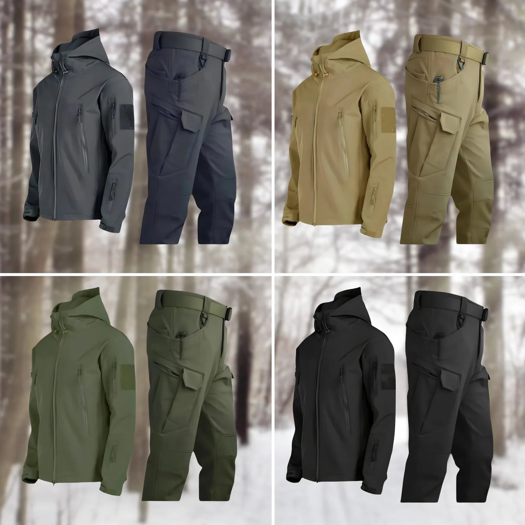 Orrin - Men's Waterproof Hooded Jacket and Cargo Trouser Set