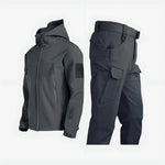 Orrin - Men's Waterproof Hooded Jacket and Cargo Trouser Set - Grey