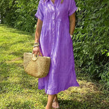 Flowy Maxi Dress - Purple