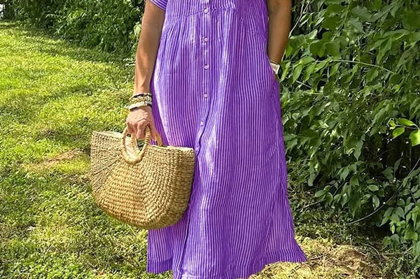 Flowy Maxi Dress - Purple