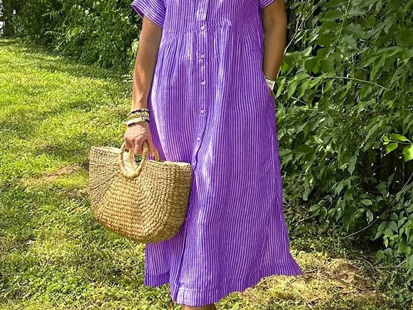 Flowy Maxi Dress - Purple