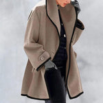 Fae - Women's Long Tailored Padded Coat - Khaki