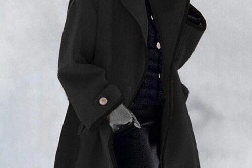 Fae - Women's Long Tailored Padded Coat - Black