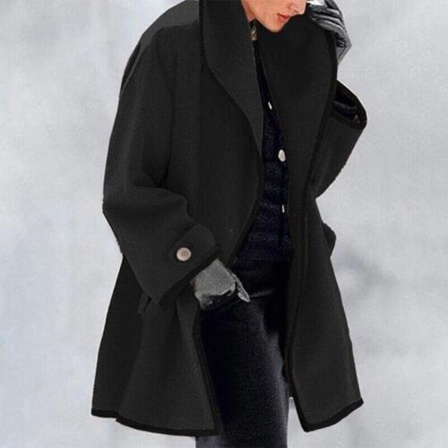 Fae - Women's Long Tailored Padded Coat - Black