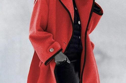 Fae - Women's Long Tailored Padded Coat - Red