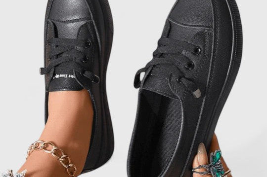 Fenna - Women's Low-Top Orthopedic Sneakers - Black
