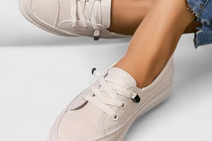 Fenna - Women's Low-Top Orthopedic Sneakers - Beige