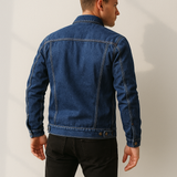 Fintan - Men's Cotton Denim Jacket with Angled Chest Pockets