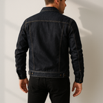 Fintan - Men's Cotton Denim Jacket with Angled Chest Pockets