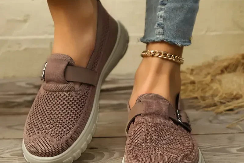Women's Leather Mary Jane Comfort Shoes | Soft Cushioned Flat Shoes