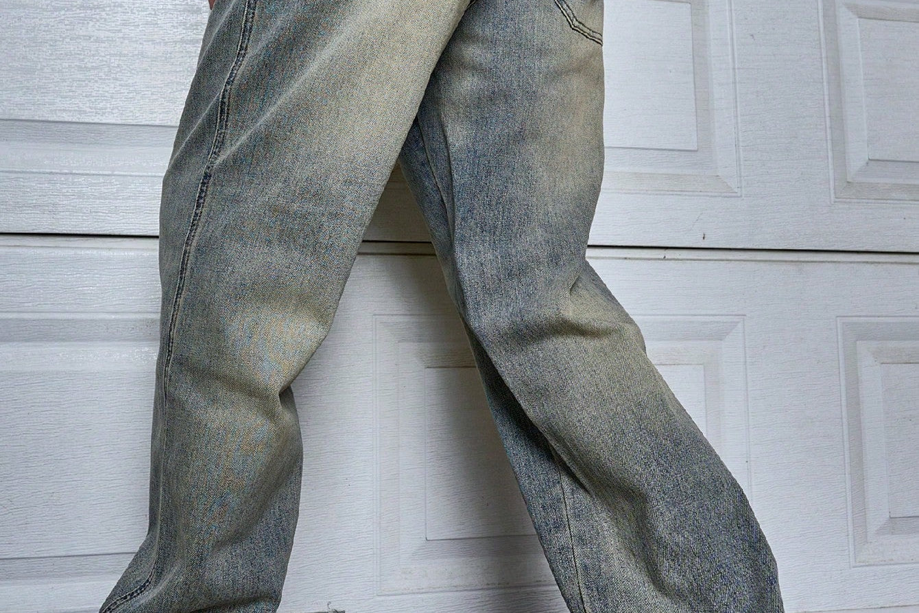 Fraser - Men's Vintage Washed Straight Leg Jeans